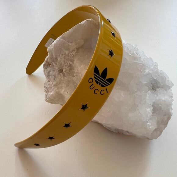 Gucci x Adidas Logo Headband Yellow NWOT - Picture 2 of 8